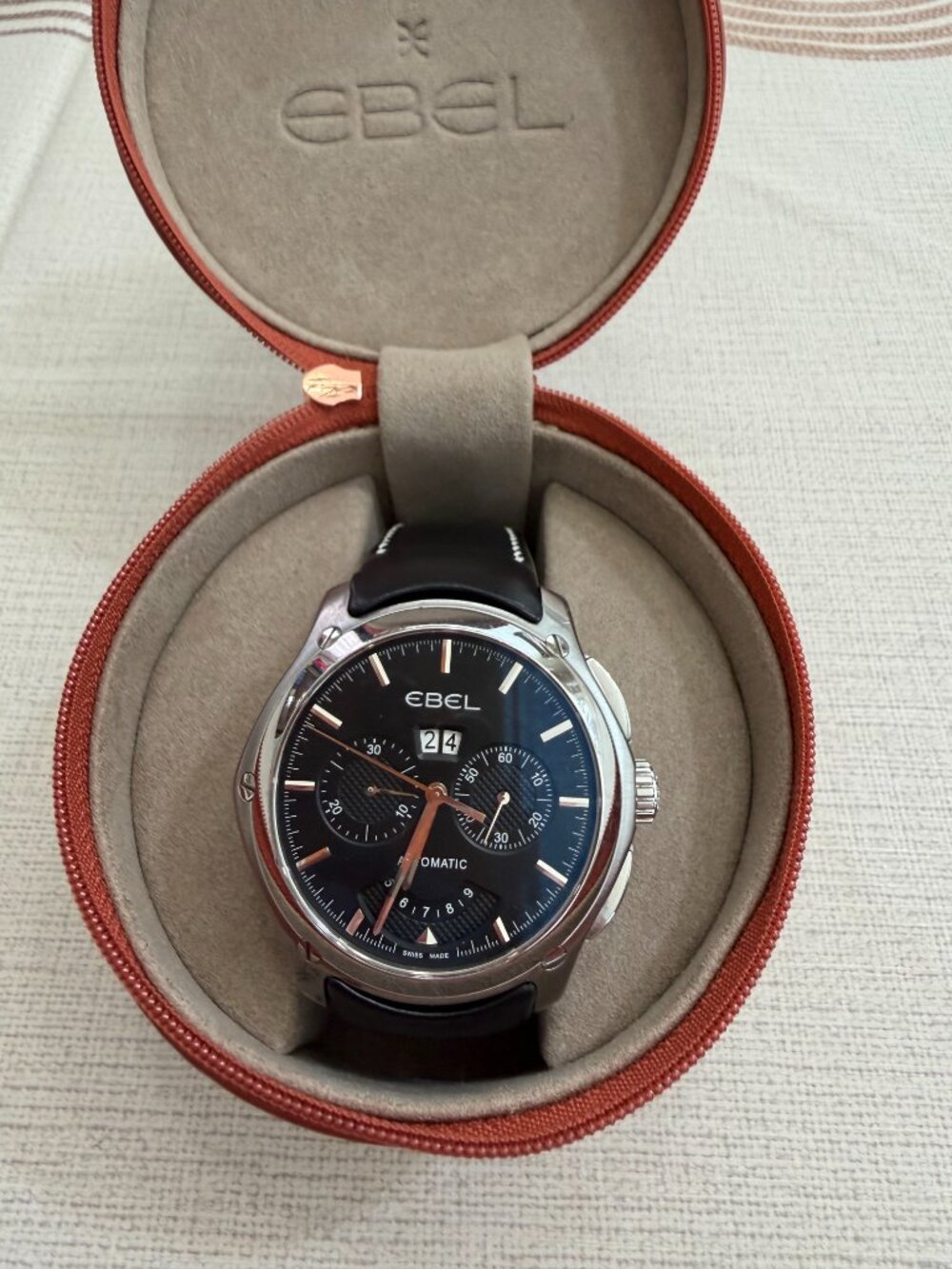 EBEL Classic Hexagon Automatic Men's Watch Black Swiss Made - Picture 3 of 7